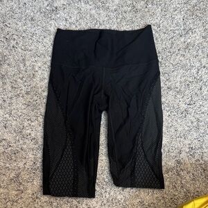 Lululemon Athletica Black Mesh Detail Leggings